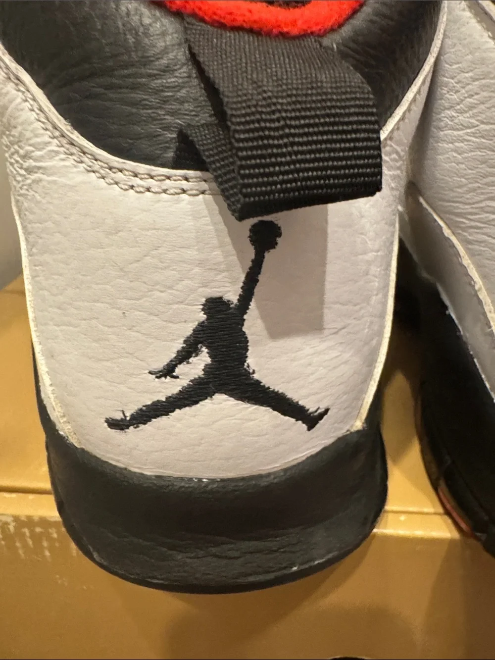 Retro Jordan 10s Basketball Sneakers - White/Black/Red